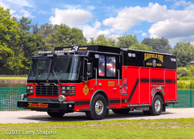 Garfield Fire Department NJ fire engine Ferrara Inferno MVP rescue engine #larryshapiro shapirophotography.net Larry Shapiro photographer